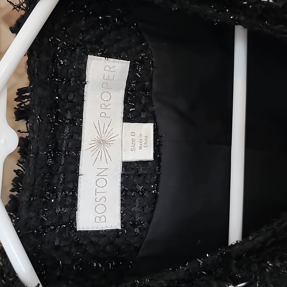 🌟🖤 BOSTON PROPER BLACK/SILVER PARISIAN JACKET 🖤🌟 - Picture 5 of 12